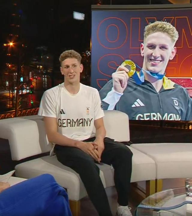 Schwimm-Olympiasieger Lukas Märtens im ZDF-sportstudio