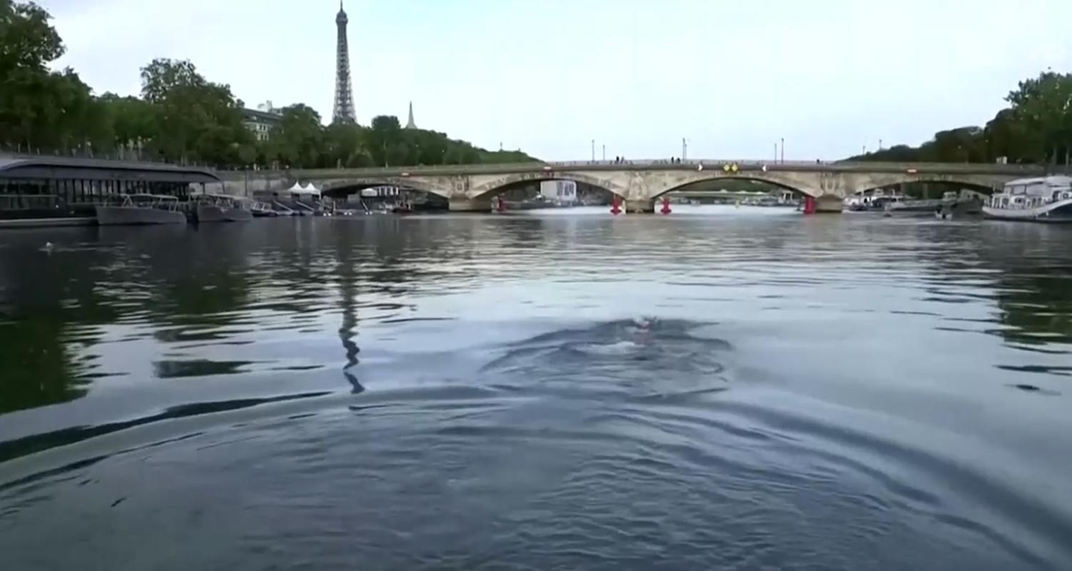 Schwimmtests in der Seine.