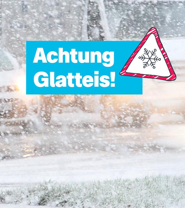 Teaserbild vom 4. Januar - Glatteis und Schnee auf den Straßen