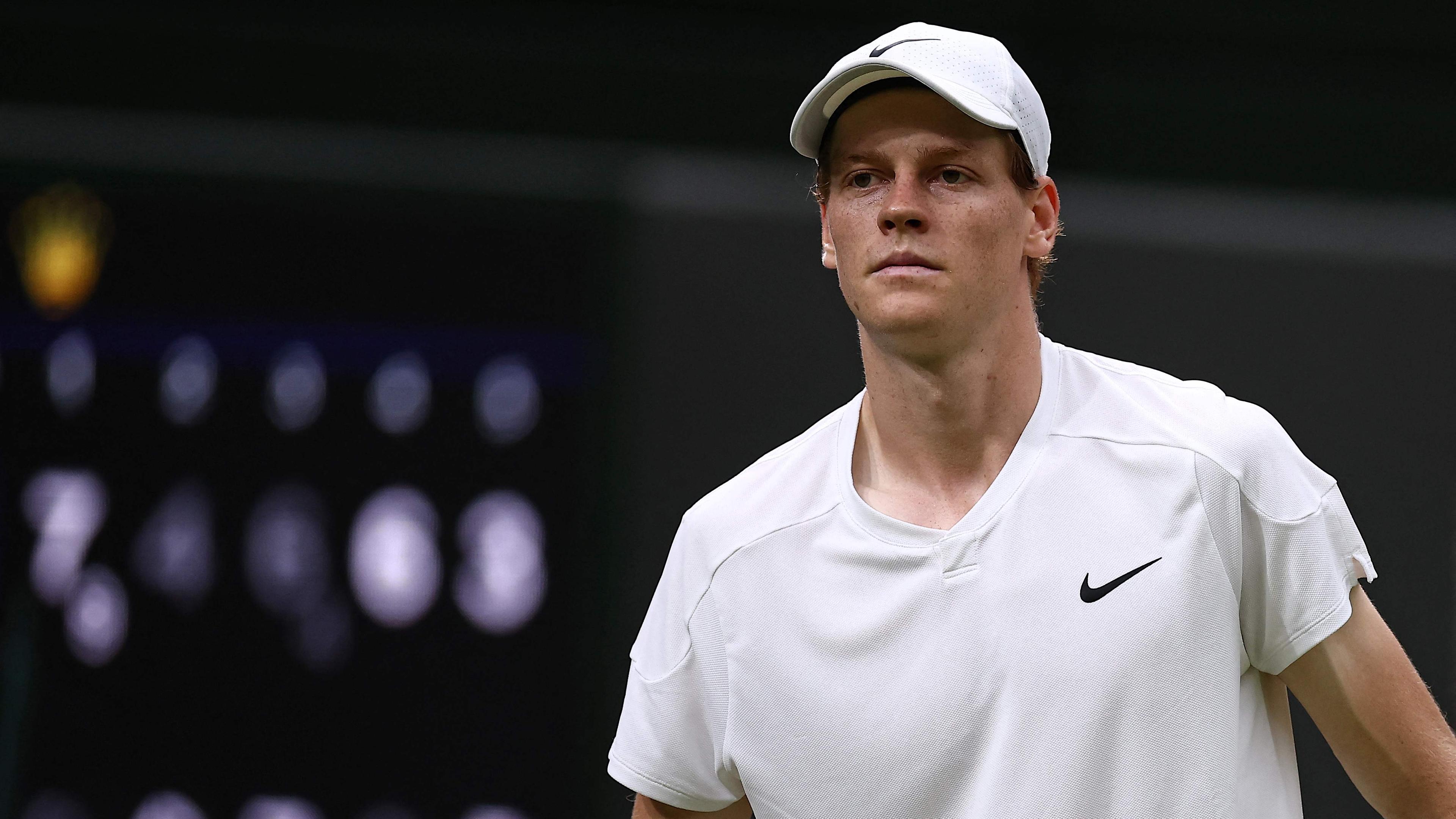 Jannik Sinner im Wimbledon-Viertelfinale 2024 gegen Daniil Medvedev