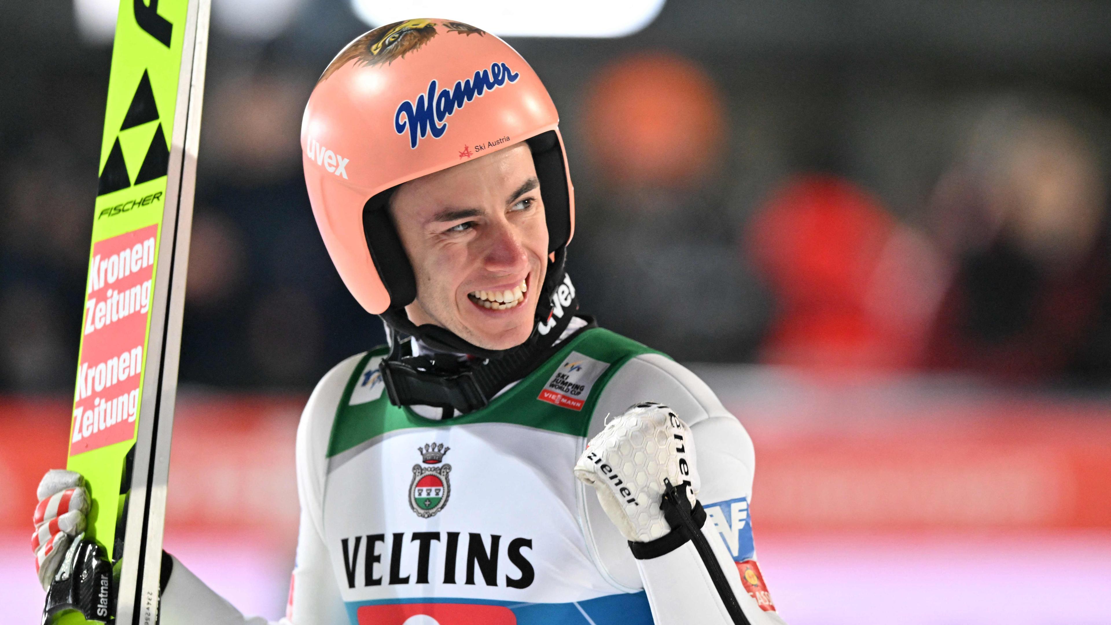 Skispringen: Stefan Kraft bei der Vierschanzentournee in Oberstdorf.