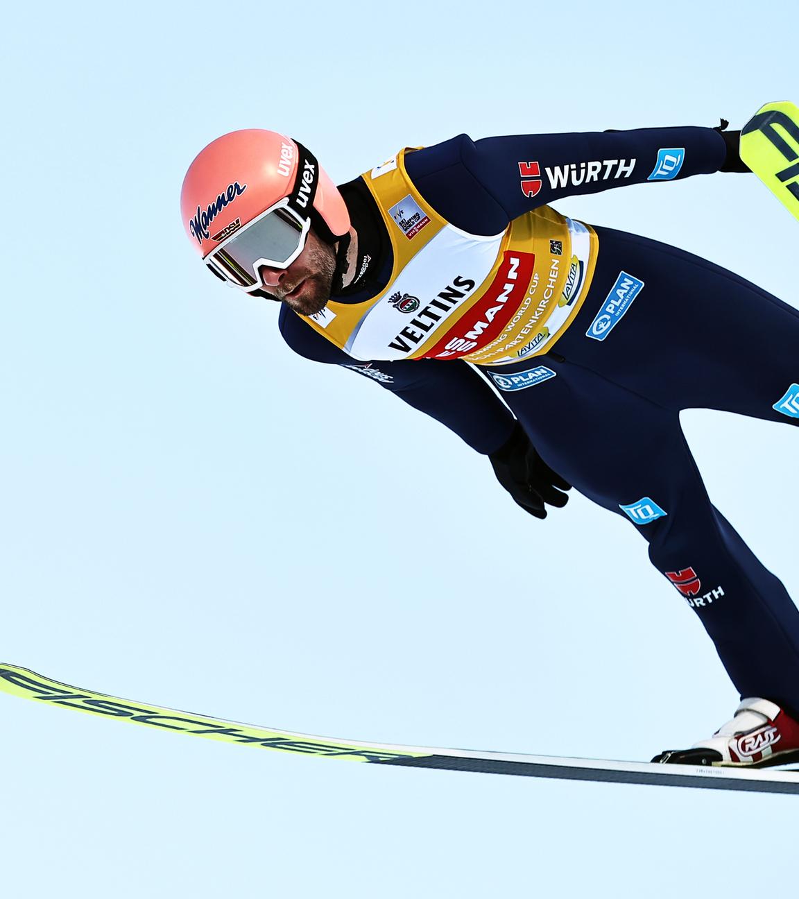 Bayern, Garmisch-Partenkirchen: Ski nordisch/Skispringen: Vierschanzentournee, Weltcup, Großschanze, Herren, Qualifikation, Deutschlands Pius Paschke in Aktion.