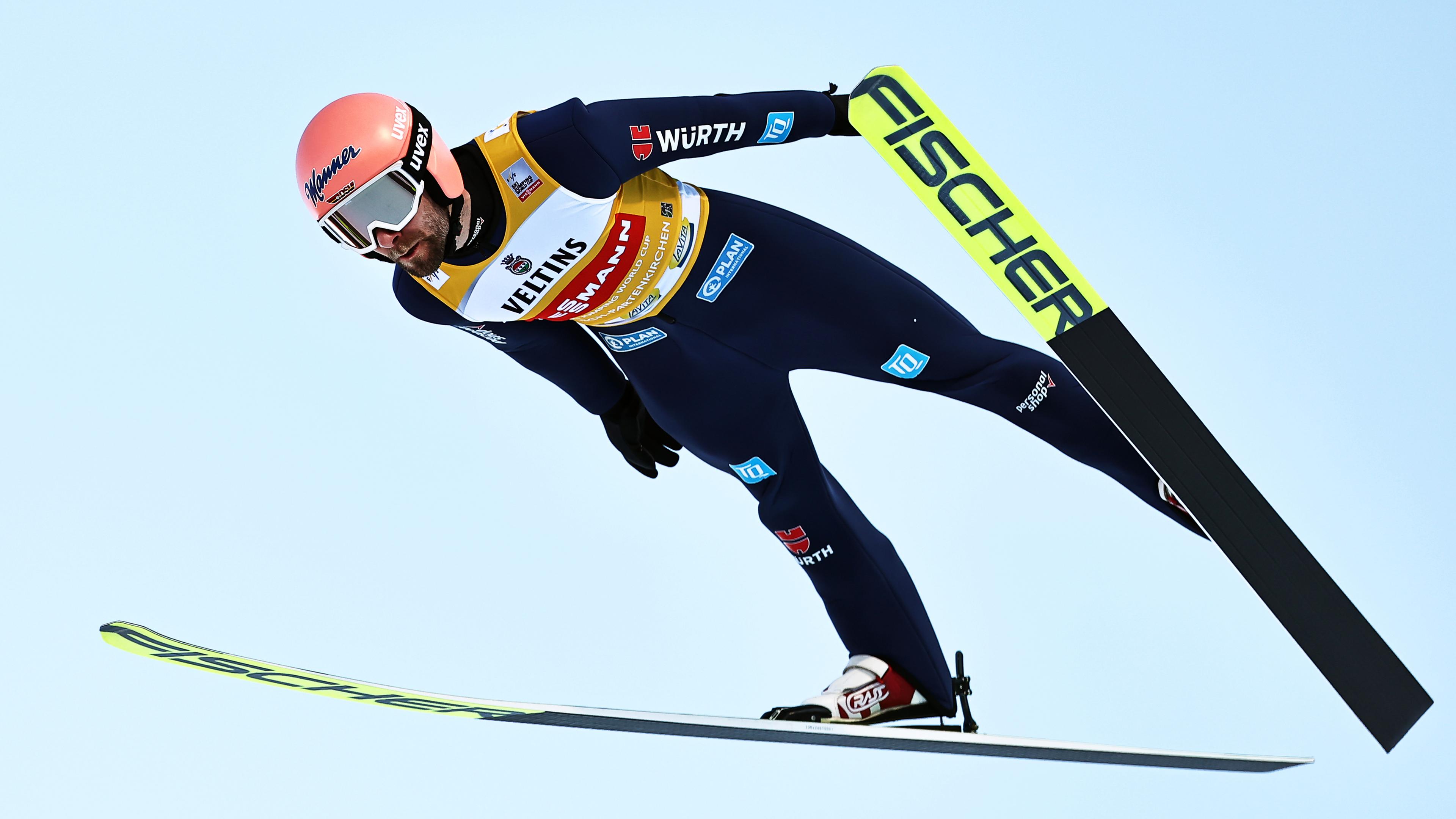 Bayern, Garmisch-Partenkirchen: Ski nordisch/Skispringen: Vierschanzentournee, Weltcup, Großschanze, Herren, Qualifikation, Deutschlands Pius Paschke in Aktion.