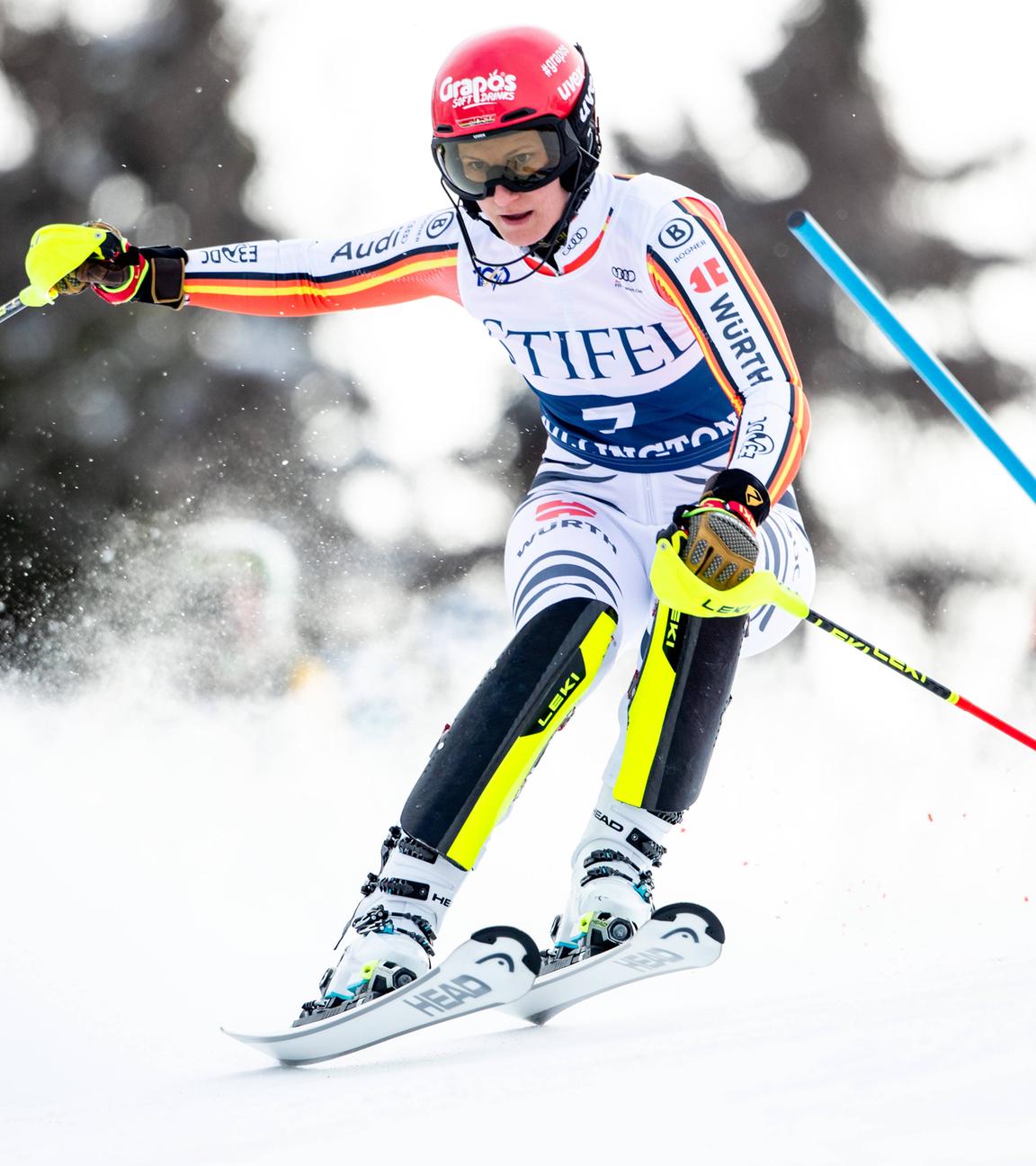 Lena Dürr in Aktion beim Slalom des FSI Welt Cups.