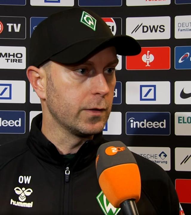 Werder Bremen Trainer Ole Werner im Gespräch mit dem ZDF.