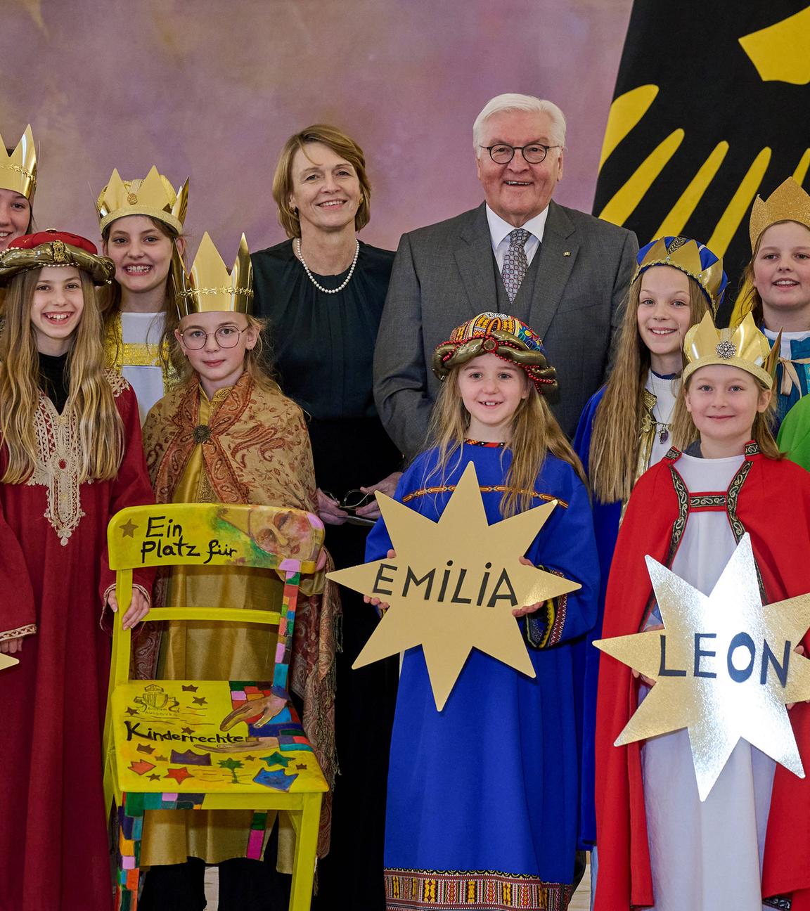 Bundespraesident Steinmeier empfaengt Sternsinger