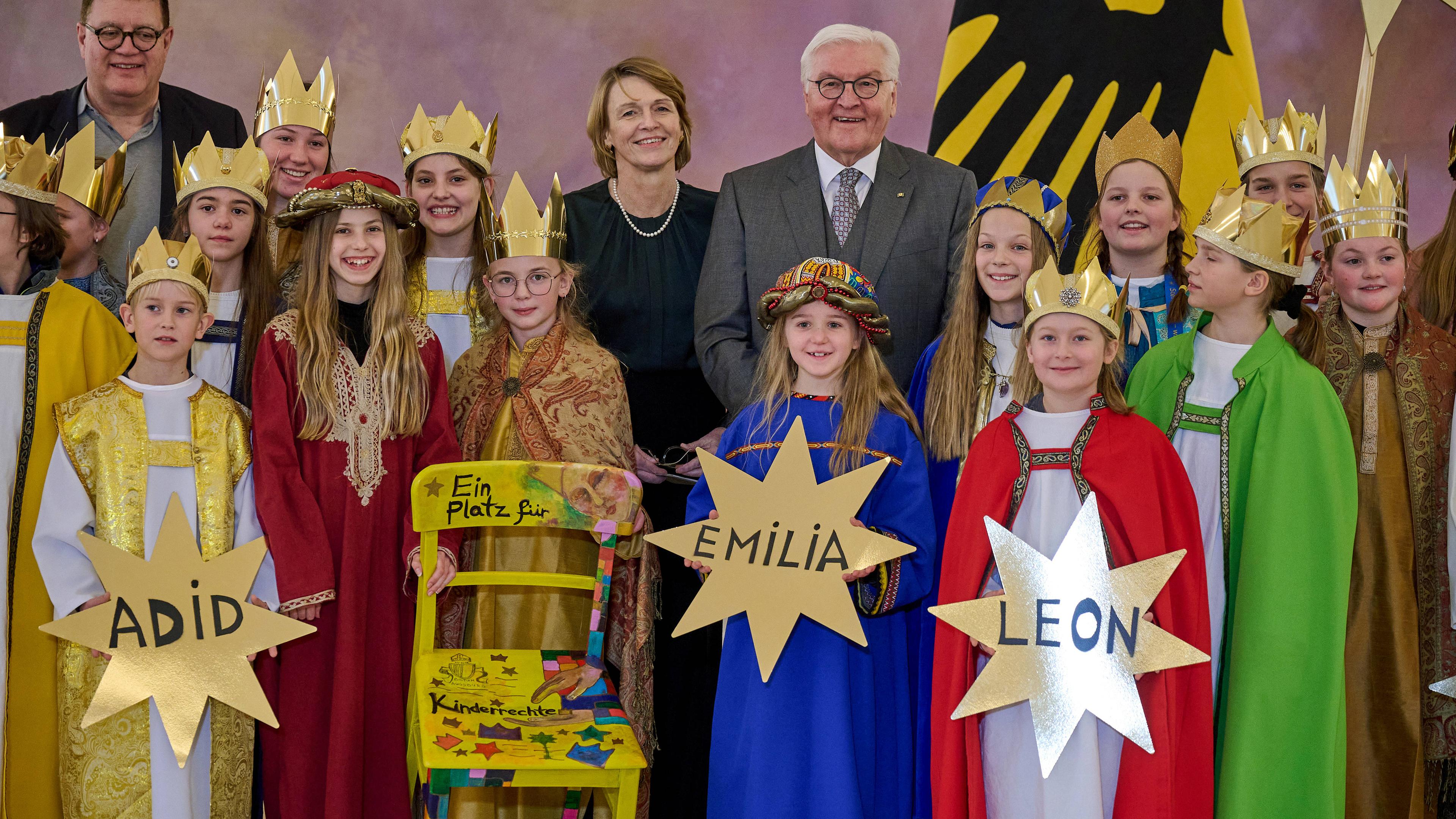 Bundespraesident Steinmeier empfaengt Sternsinger