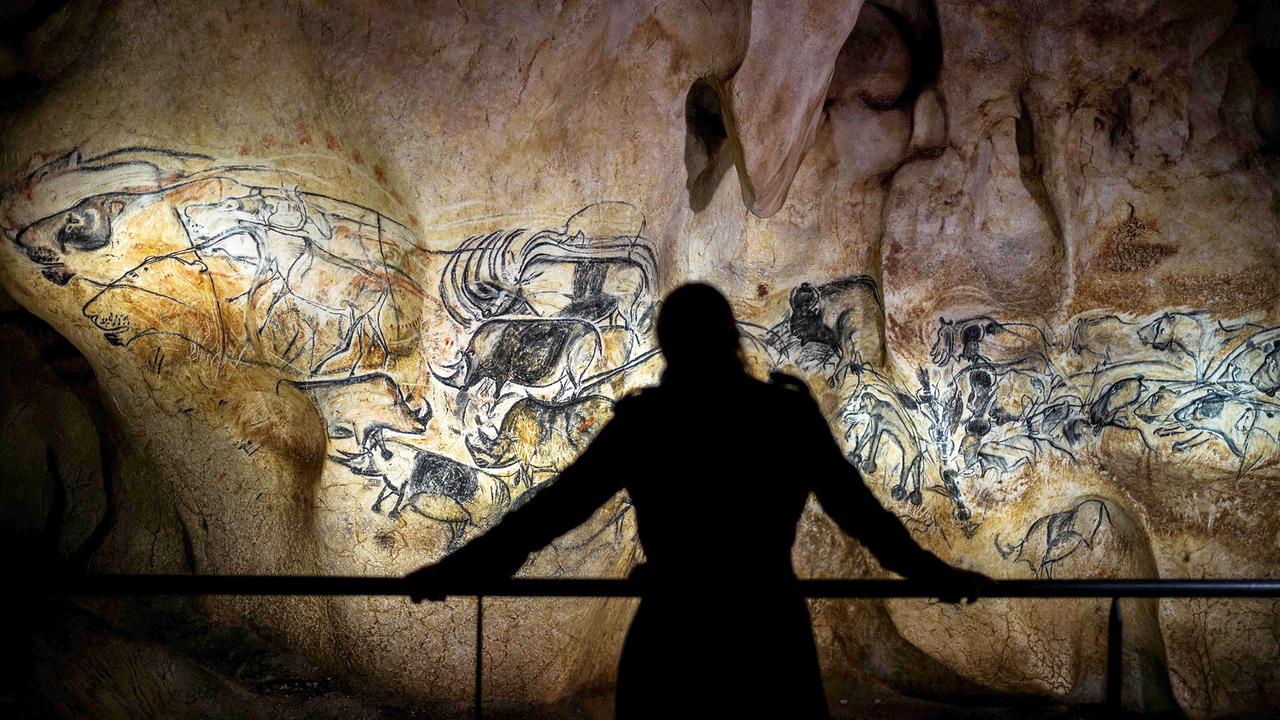 Stone Age paintings in the Chauvet cave (France)