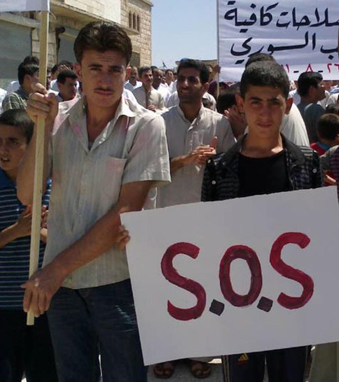 Protestierende in Syrien 2011