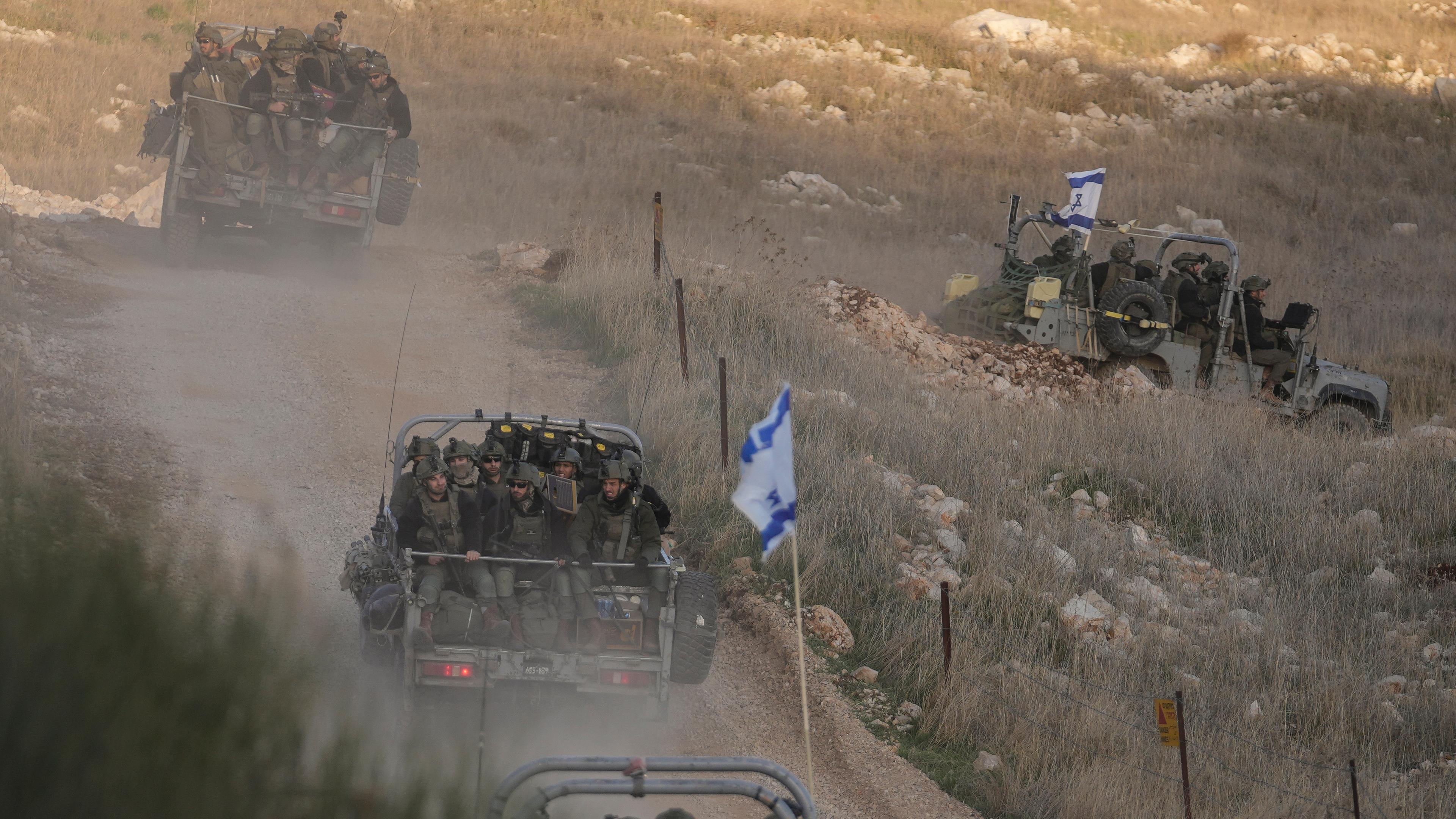 Israelischer Panzer bei Golan-Höhen