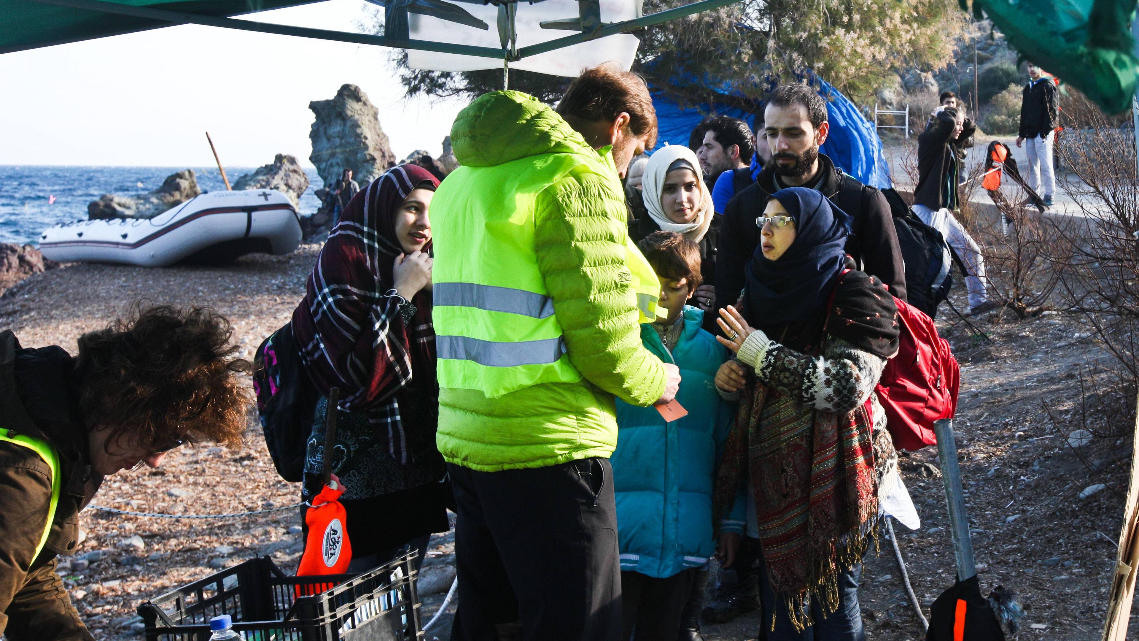 Syrische Geflüchtete auf Lesbos