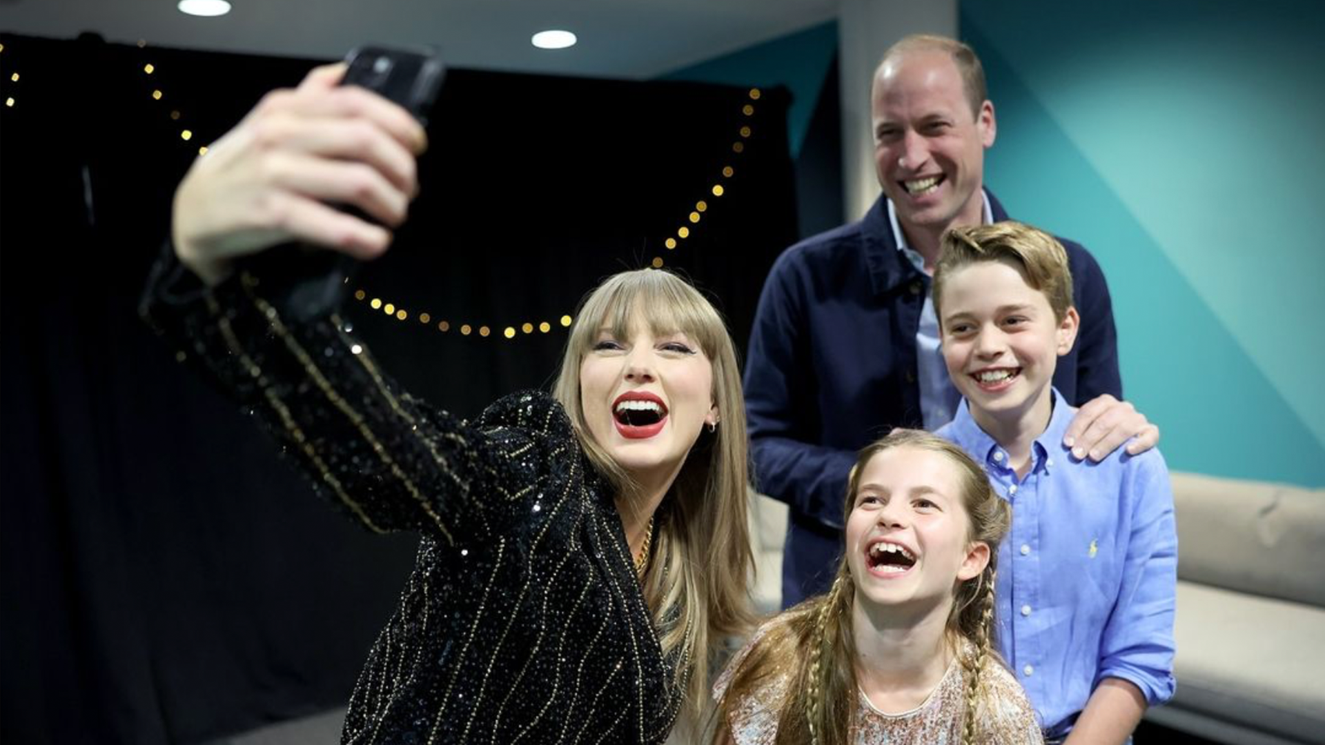 Prinz William mit Kindern und Taylor Swift