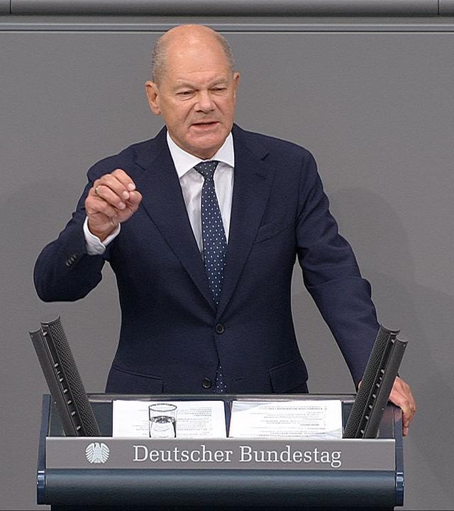 Bundeskanzler Scholz in der Generaldebatte