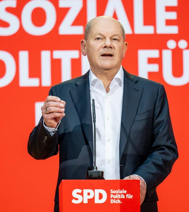 Erste Wahlkampfrede von Olaf Scholz (SPD)