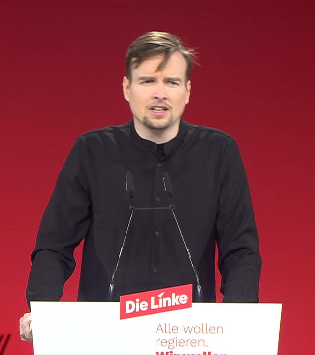 Parteitag Die Linke: Eingangsrede von Janis Ehling (Bundesgeschäftsführer)