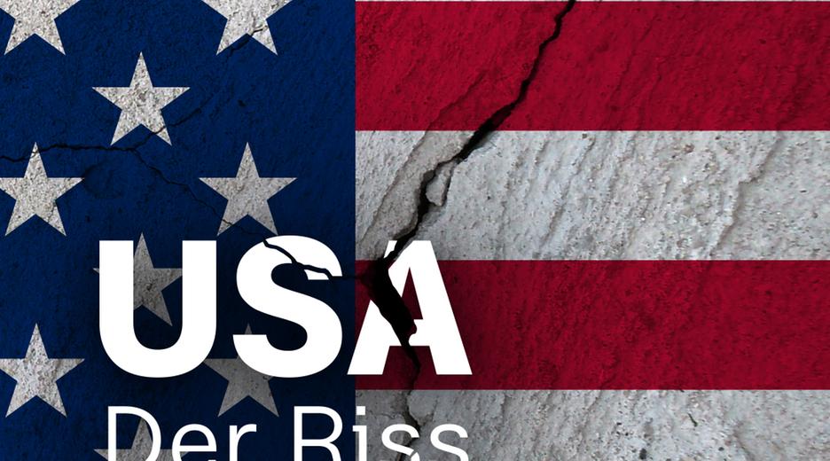 USA Flagge mit Riss