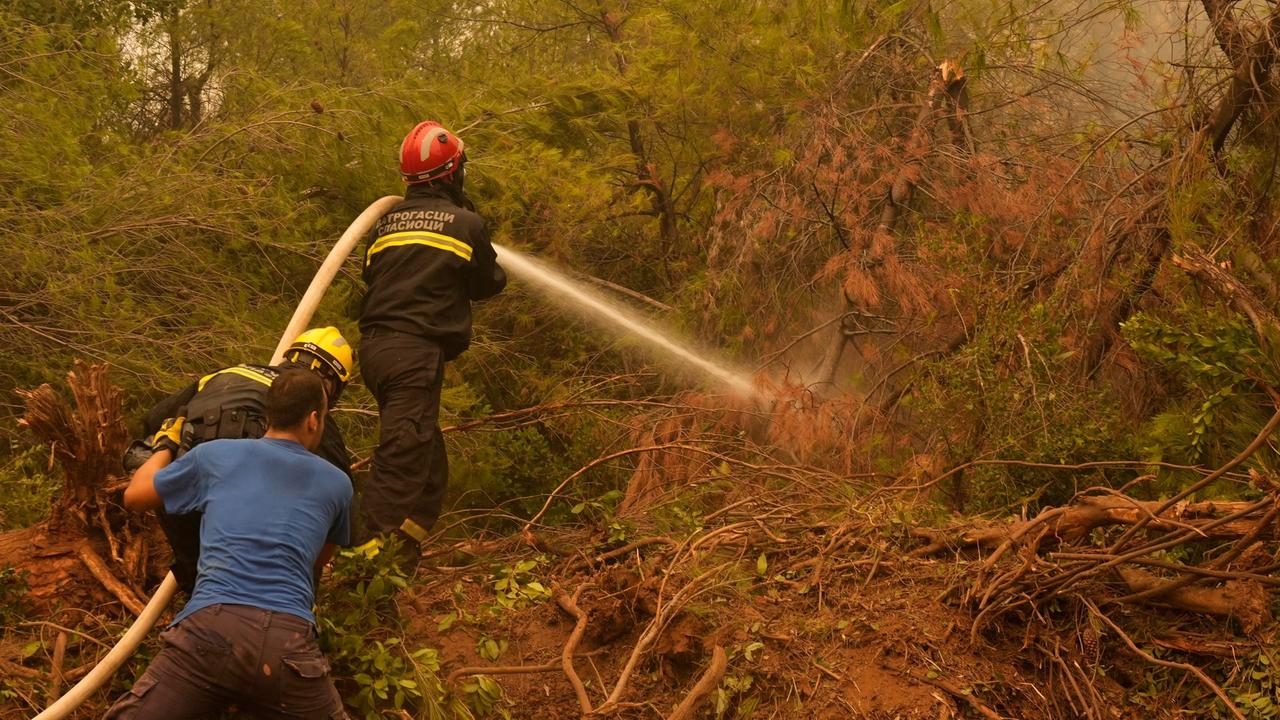 Leichte Entspannung bei Feuer in Griechenland