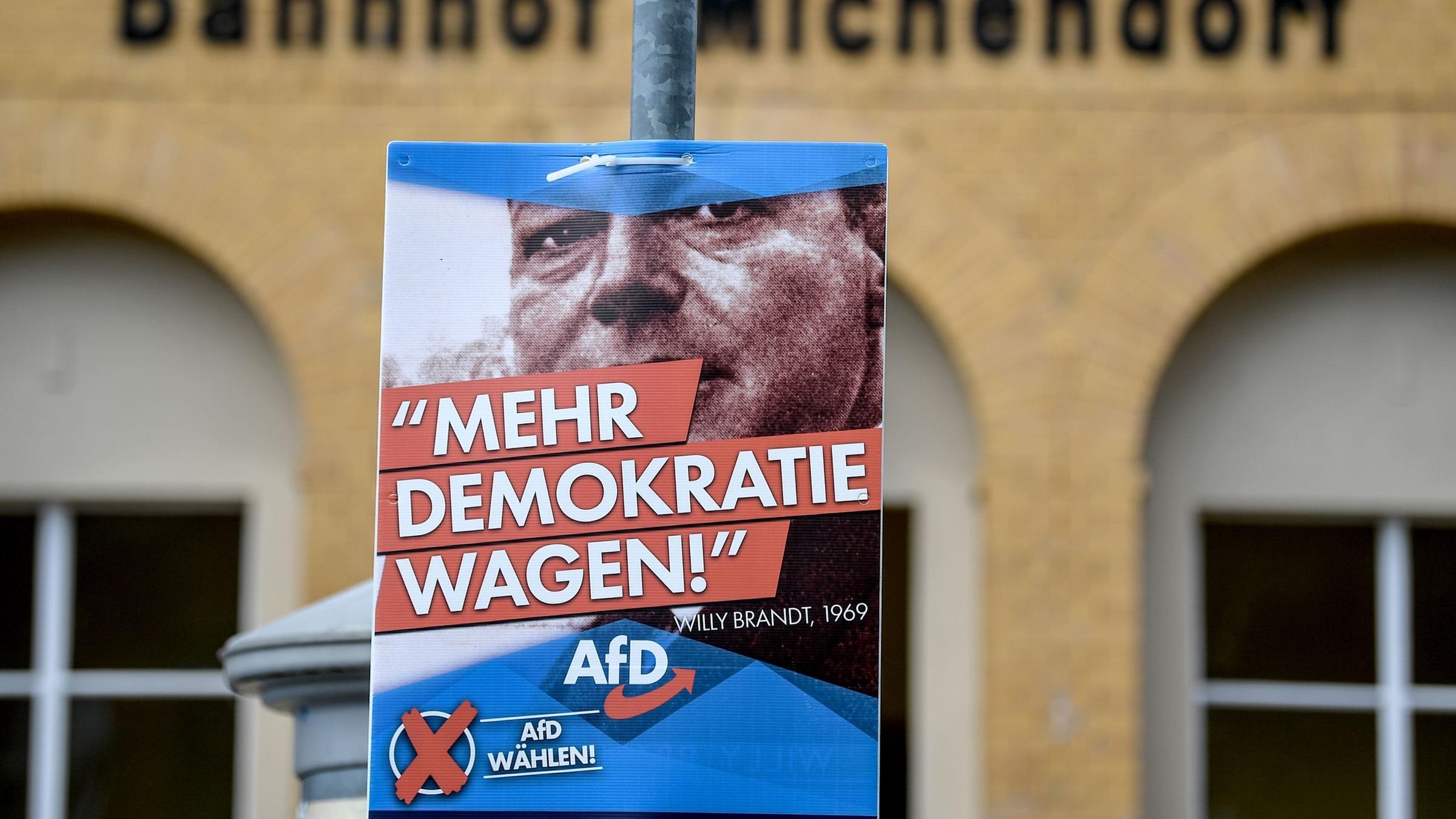 Wahlkampf In Brandenburg Afd Wirbt Mit Willy Brandt Spd Emport Zdfheute
