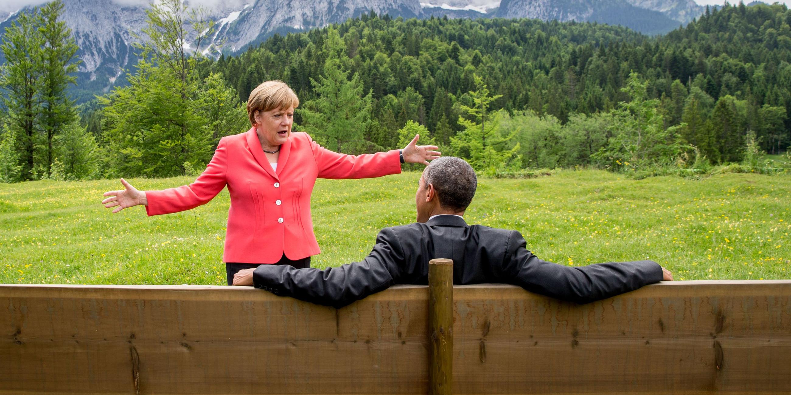 Merkel und Obama beim G7-Gipfel in Deutschland 2015.