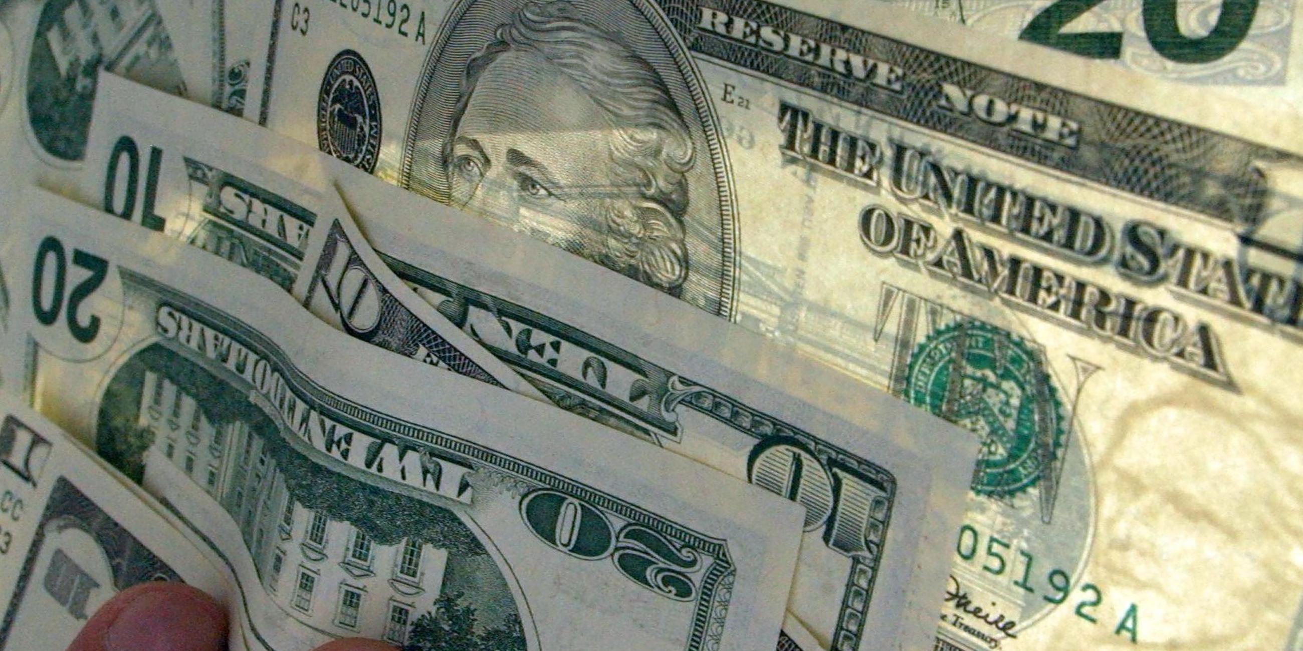 US-Dollarscheine. Symbolbild