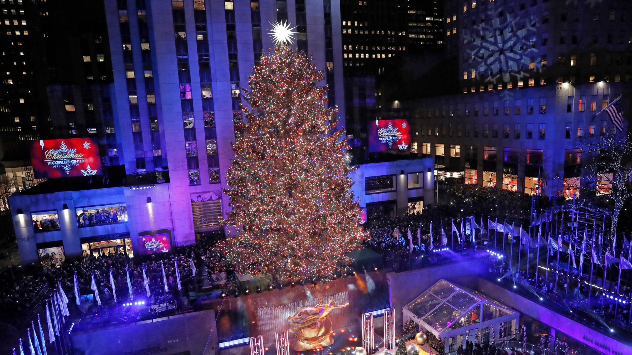 Wo Steht In New York Der Weihnachtsbaum Christbaumkugeln Weiß Kunststoff