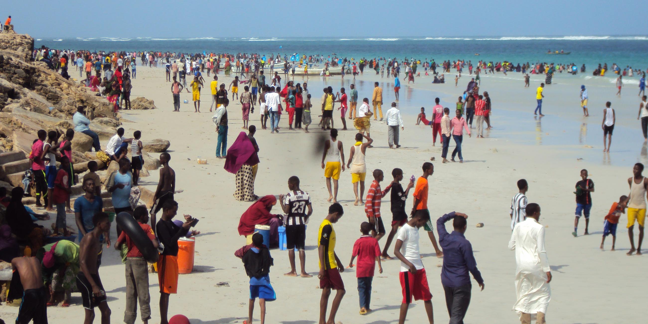 Lido Beach in Mogadishu