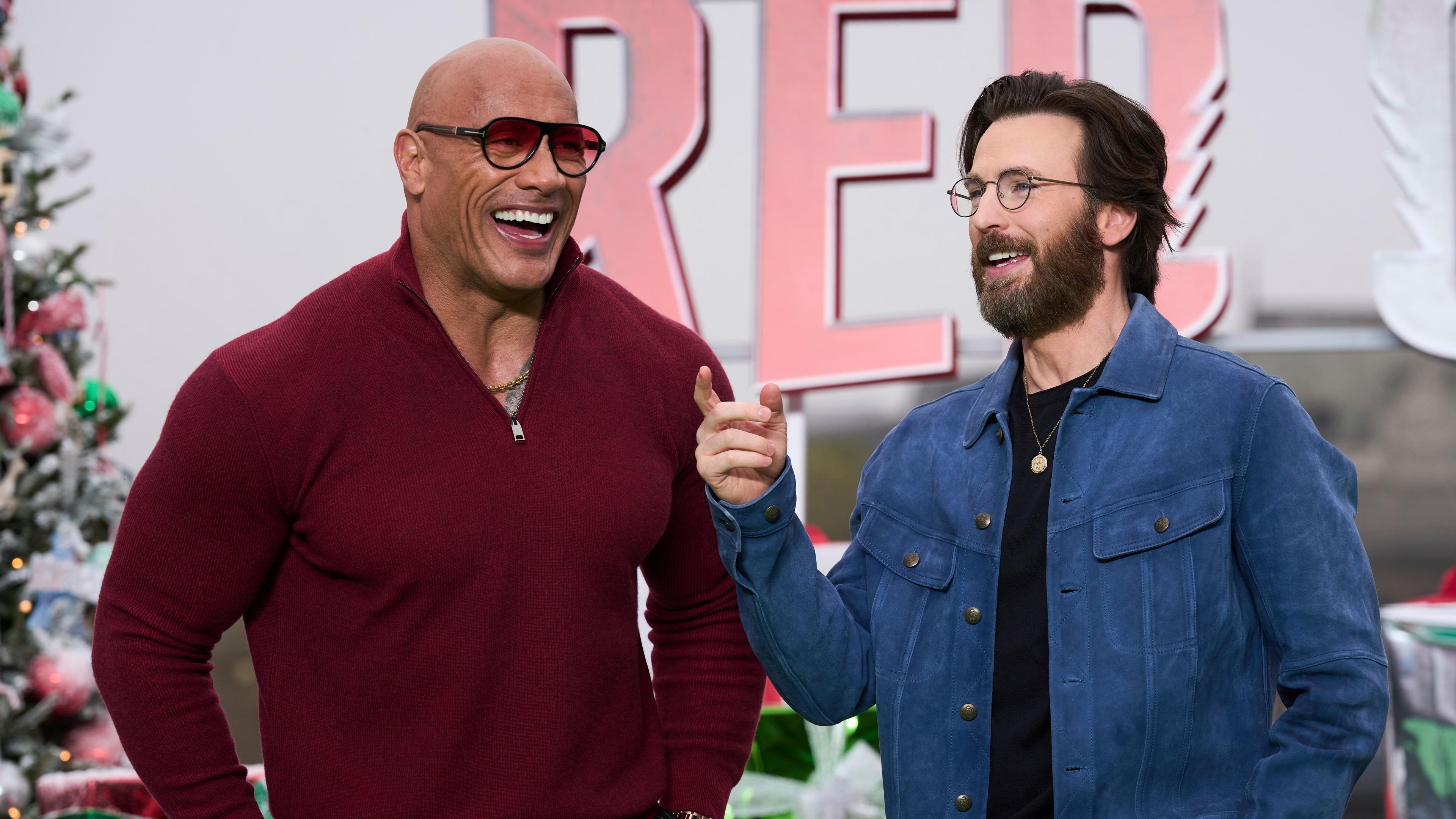 Dwayne "The Rock" Johnson und Chris Evans