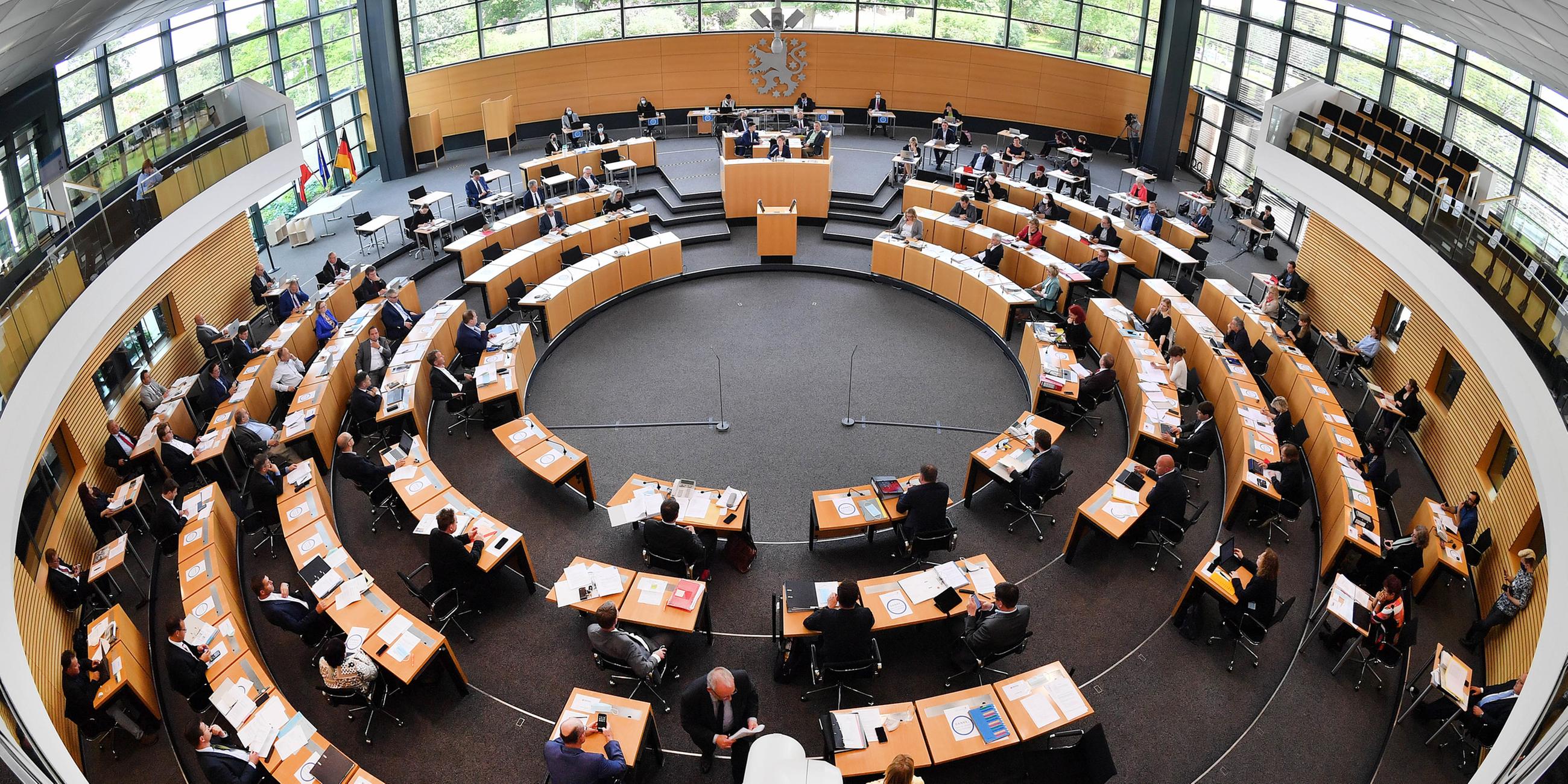 Der Landtag von Thüringen in Erfurt am 17.06.2020