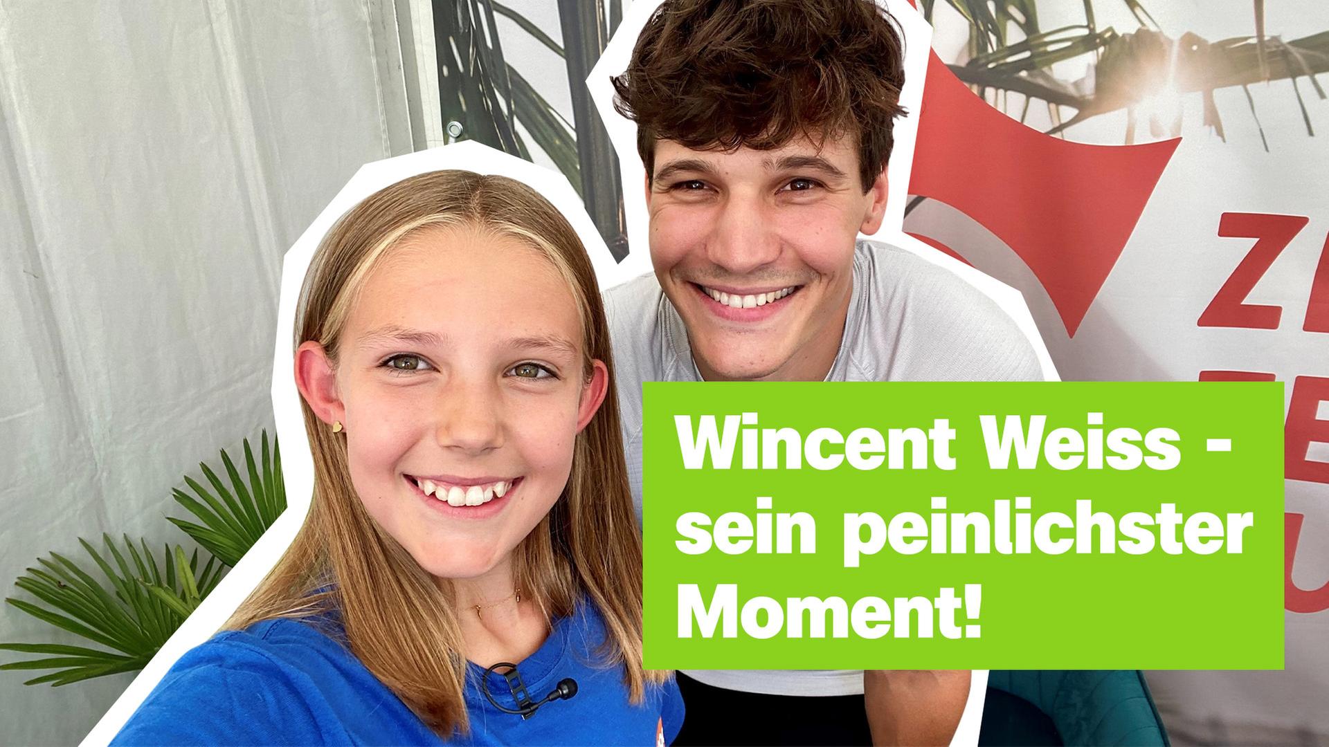 Wincent Weiss und Kinderreporterin Dahlia 