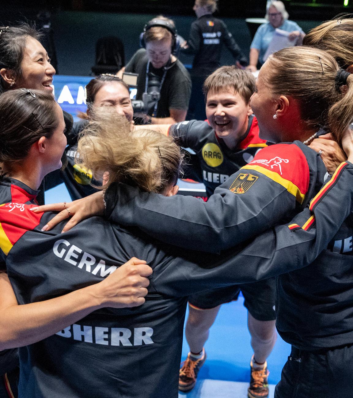 Damen-Tischtennis-WM - Team-Deutschland, aufgenommen am 17.09.2023