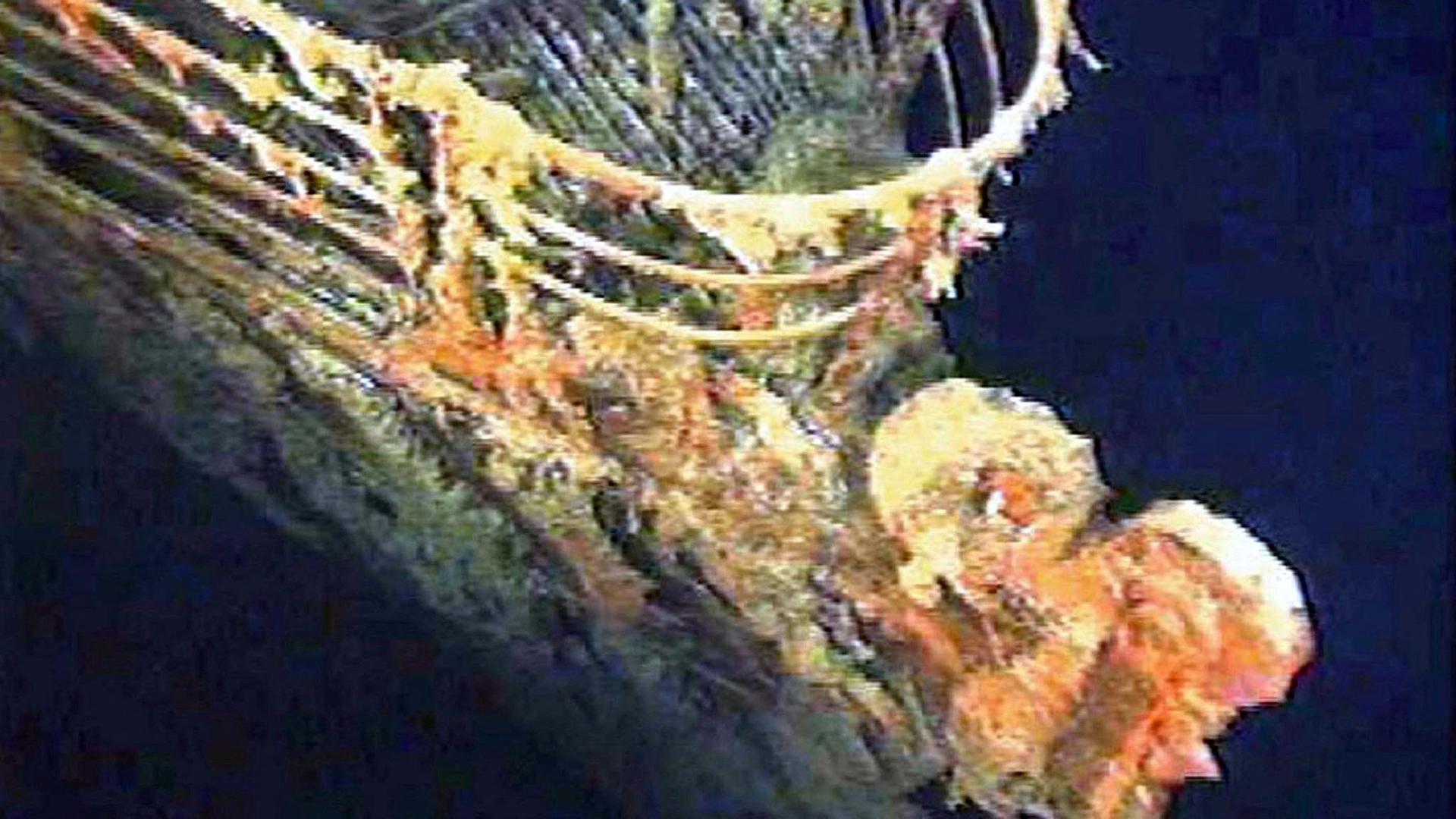 Unterwasseraufnahme des Wracks der "Titanic"