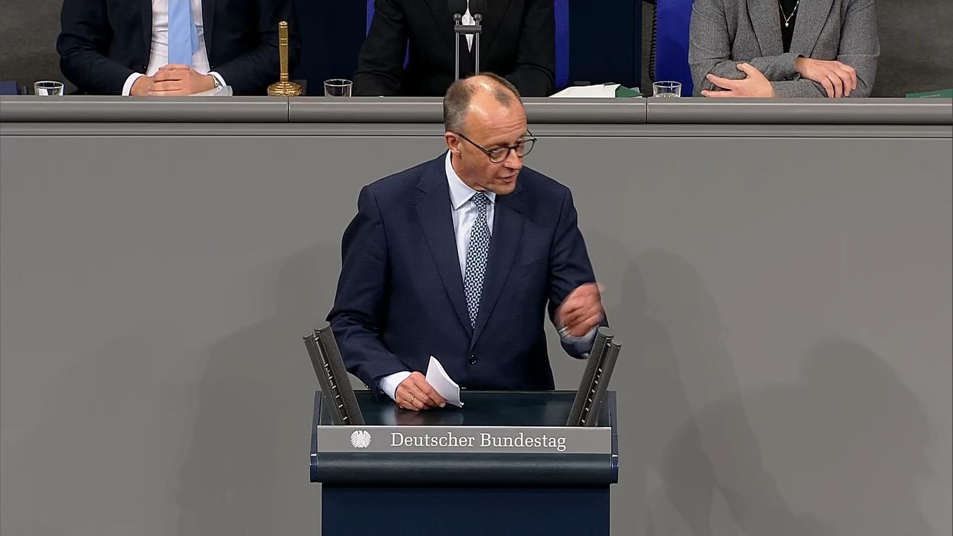 Friedrich Merz im Bundestag