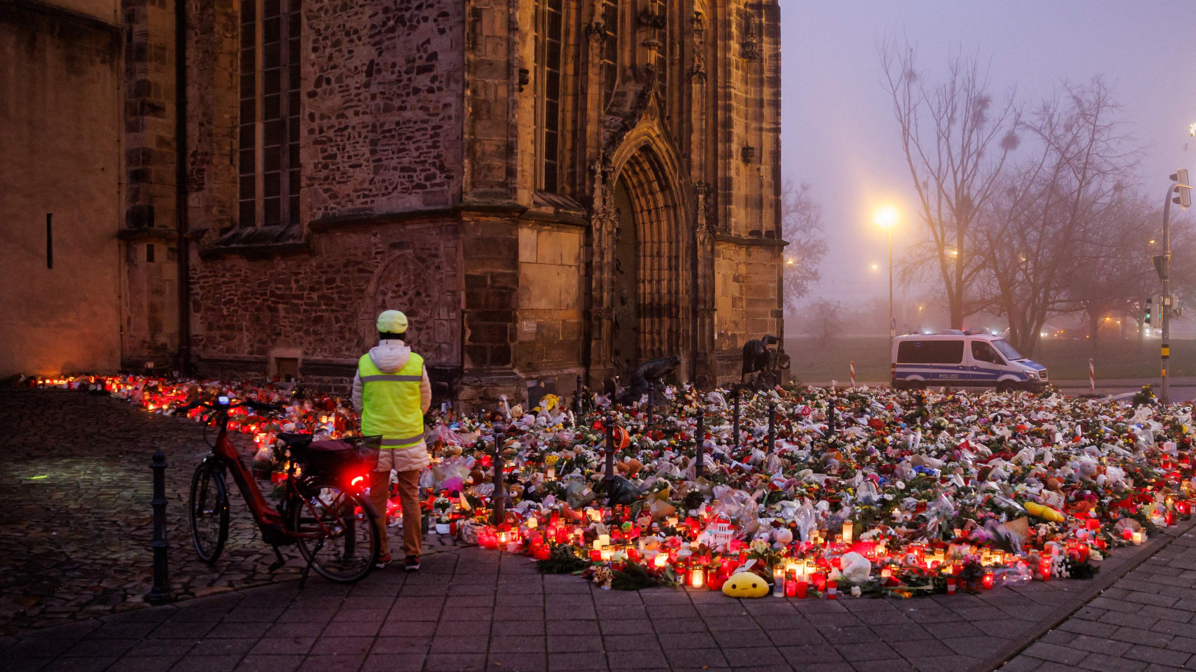 Trauer in Magdeburg am 27.12.2025.