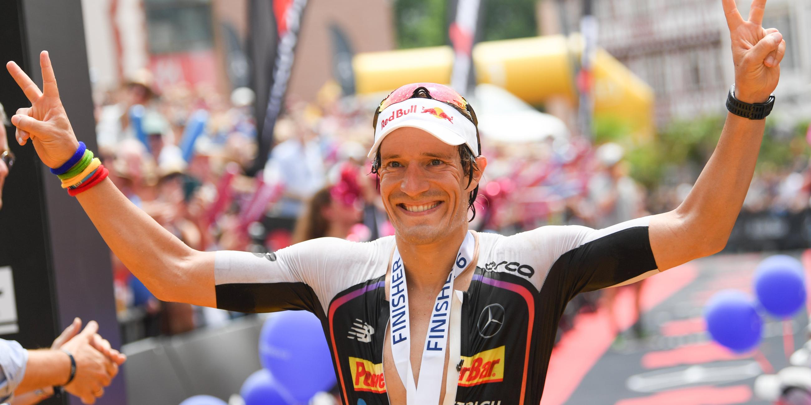 Sebastian Kienle jubelt der EM 2017