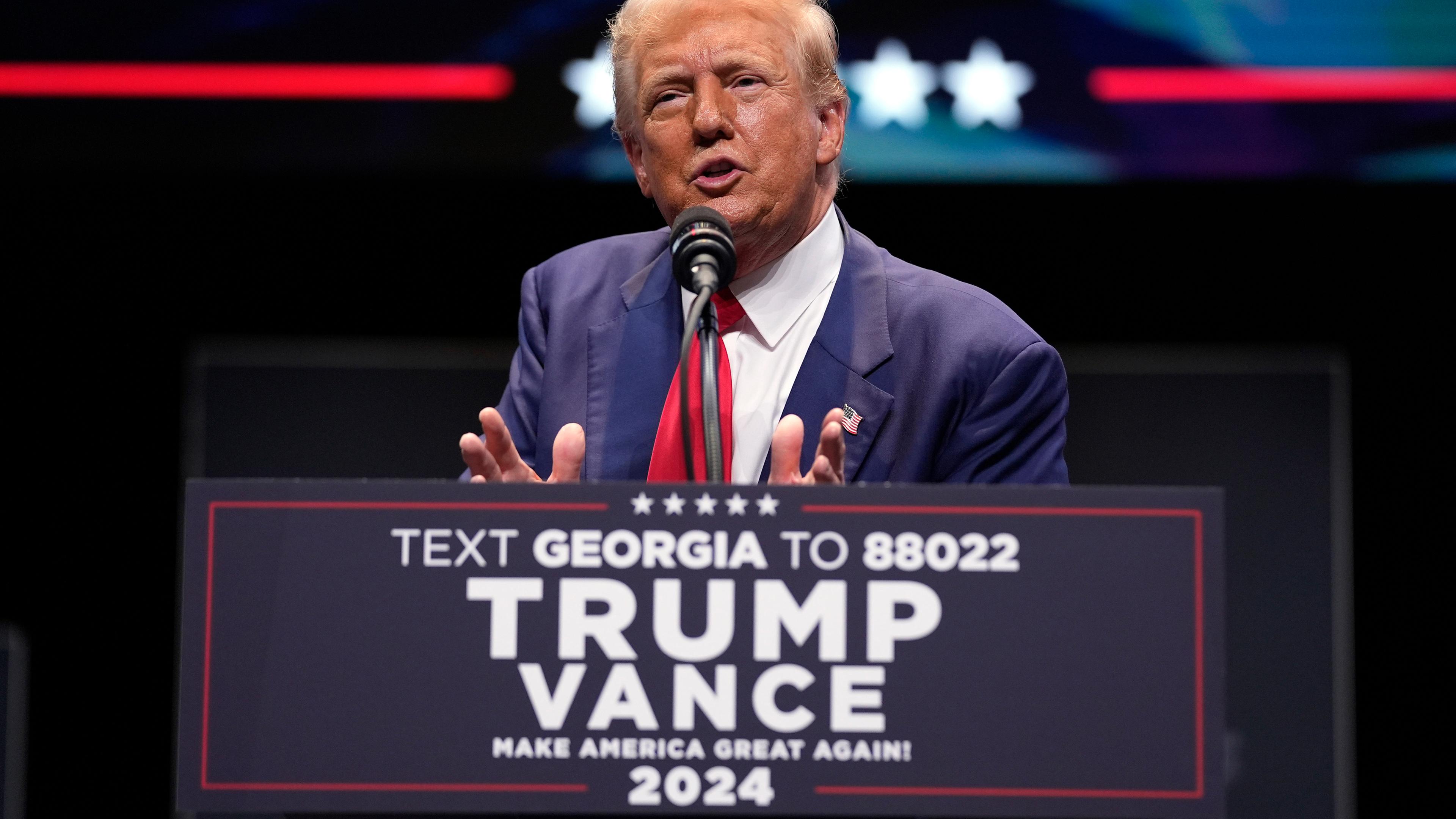  Donald Trump bei der Wahlkampfveranstaltung in Savannah, Georgia