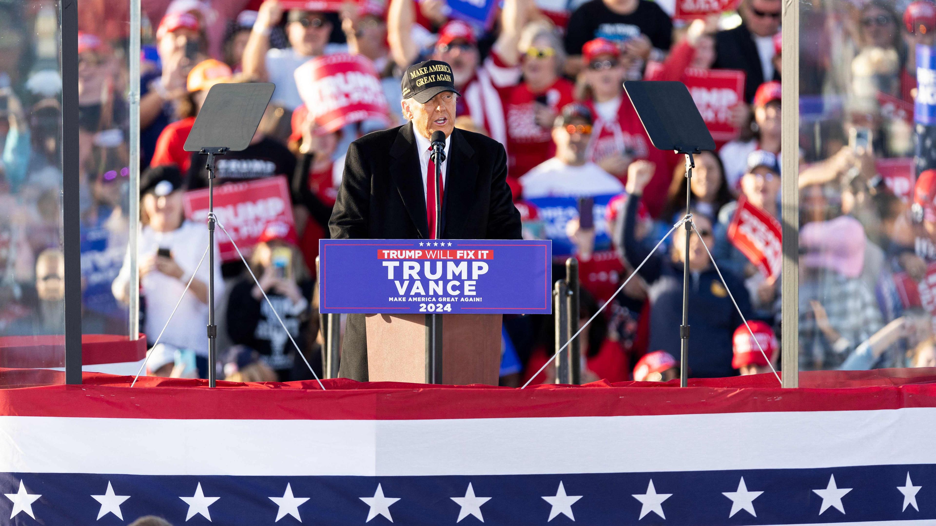 Donald Trump bei einer Wahlkundgebung.