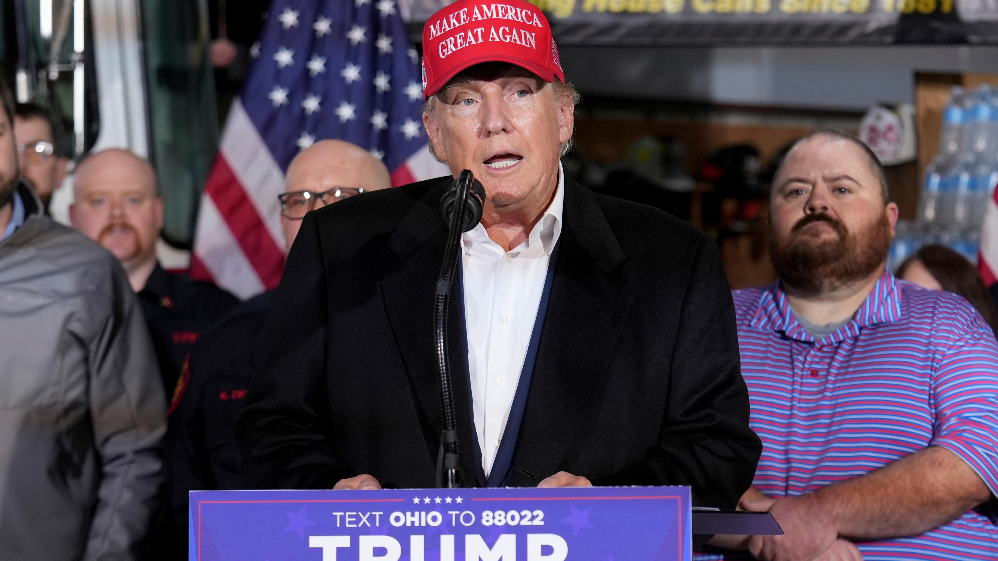 Der ehemalige US-Präsident Donald Trump während eines Besuchs im US-Bundesstaat Ohio.