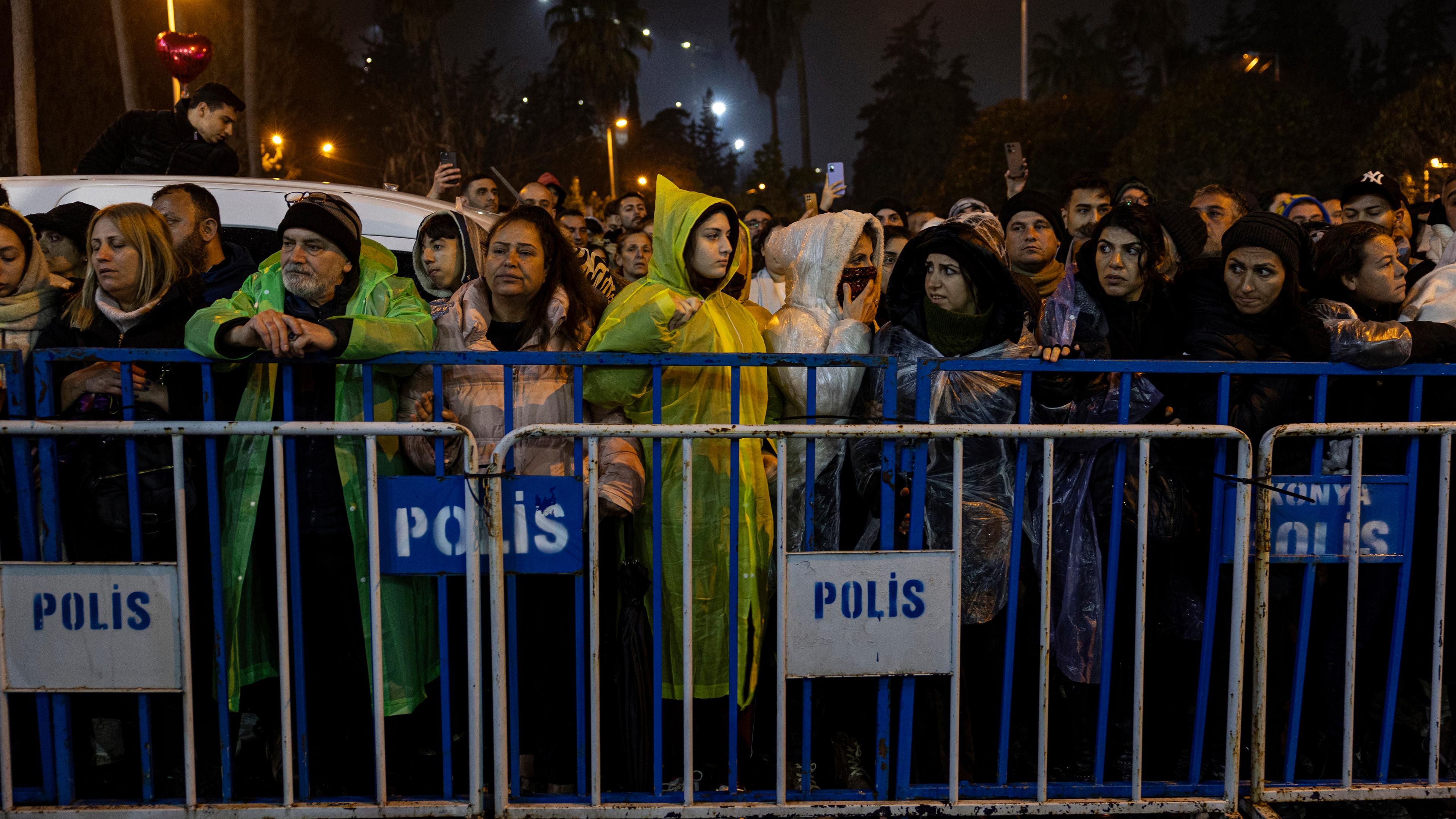 People gather to mark the two-year anniversary of the country's catastrophic earthquake, in Antakya, southern Turkey