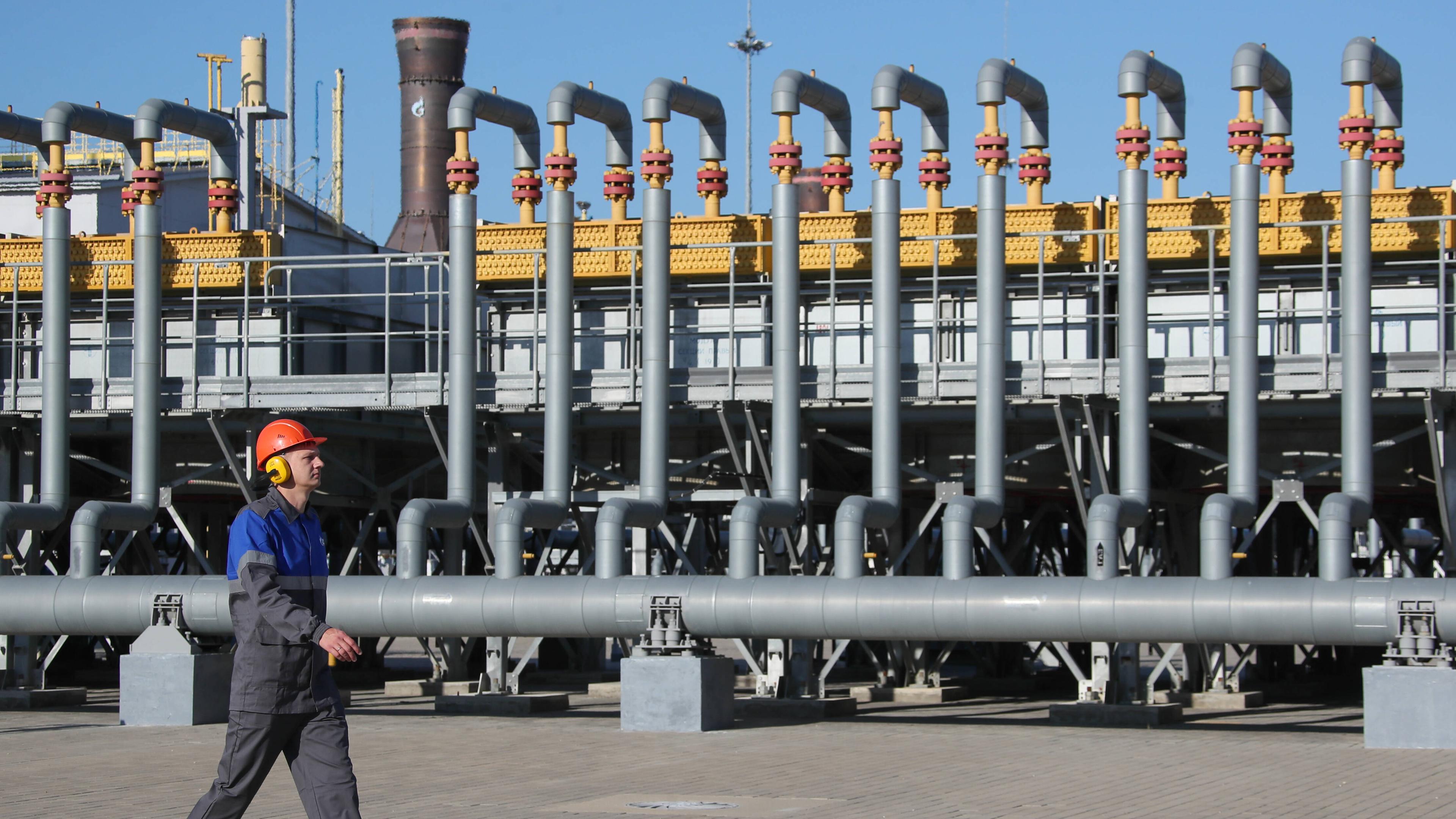 Russland, Anapa: Initial-Pumpstation der Gaspipeline "Turkstream".
