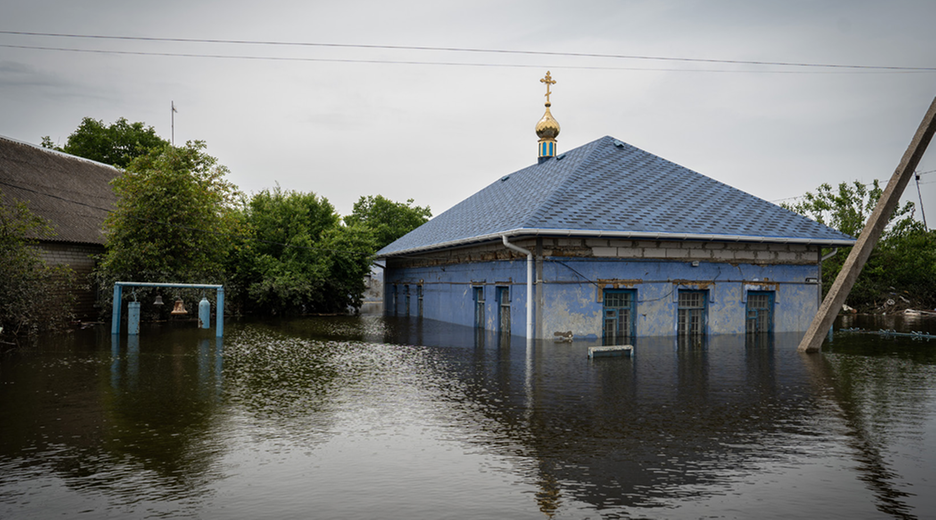 Überschwemmtes Dorf Sadowe