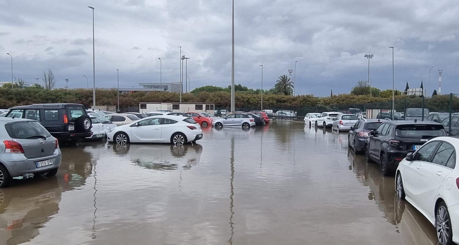 überschwemmte Strassen auf Mallorca