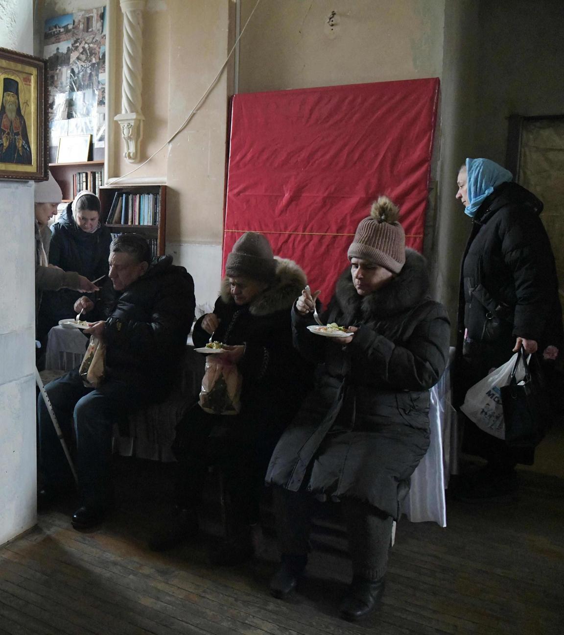 Orthodoxe Ukrainer in Donezk feiern Weihnachten