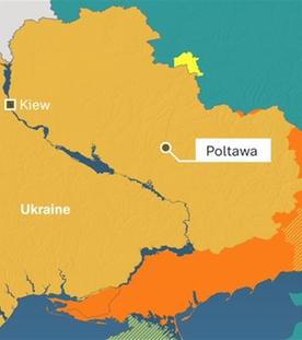 Die Stadt Poltawa in der Zentralukraine