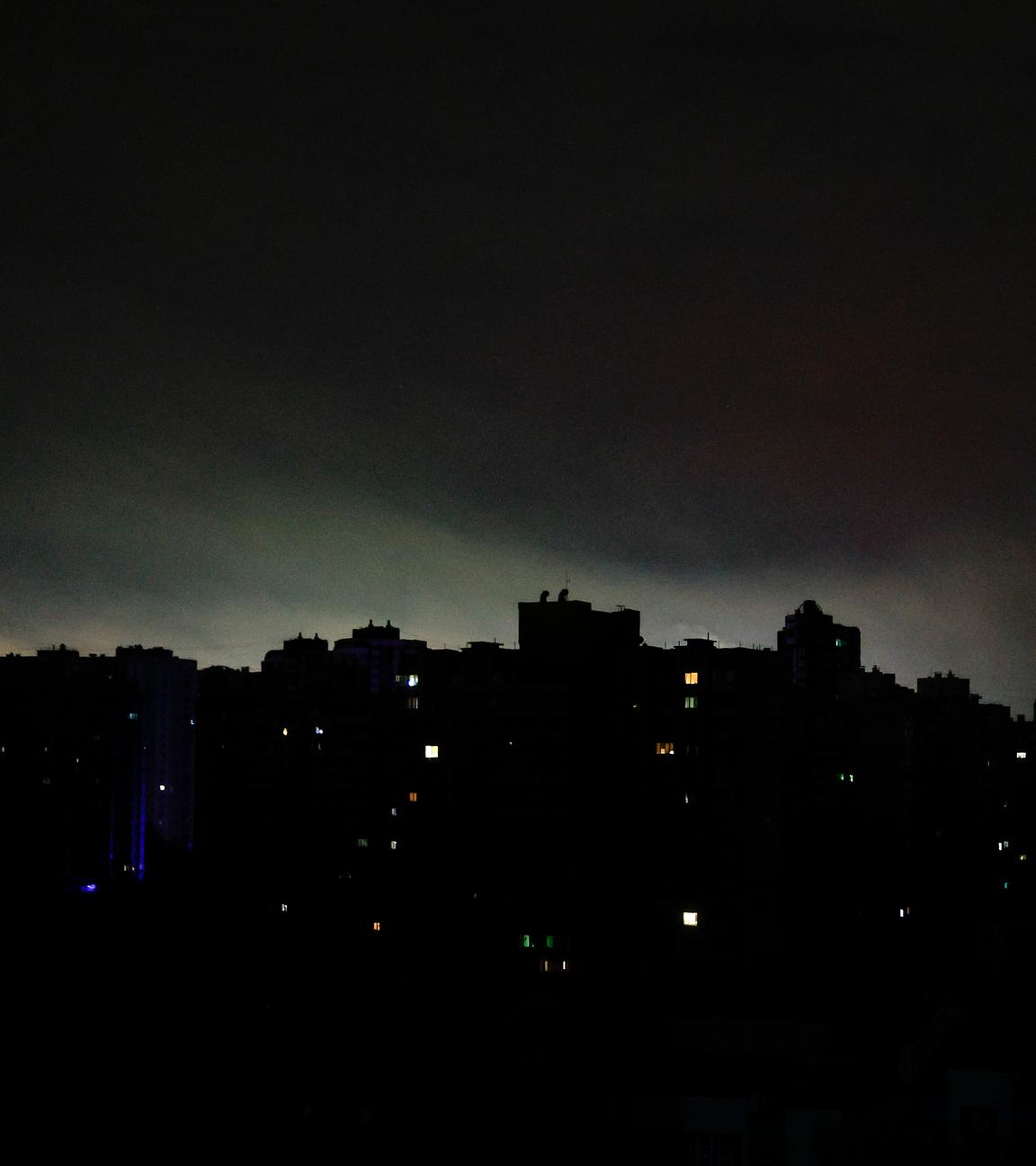 A residential area during an electricity blackout in Kyiv, Ukraine, 04 July 2024. 