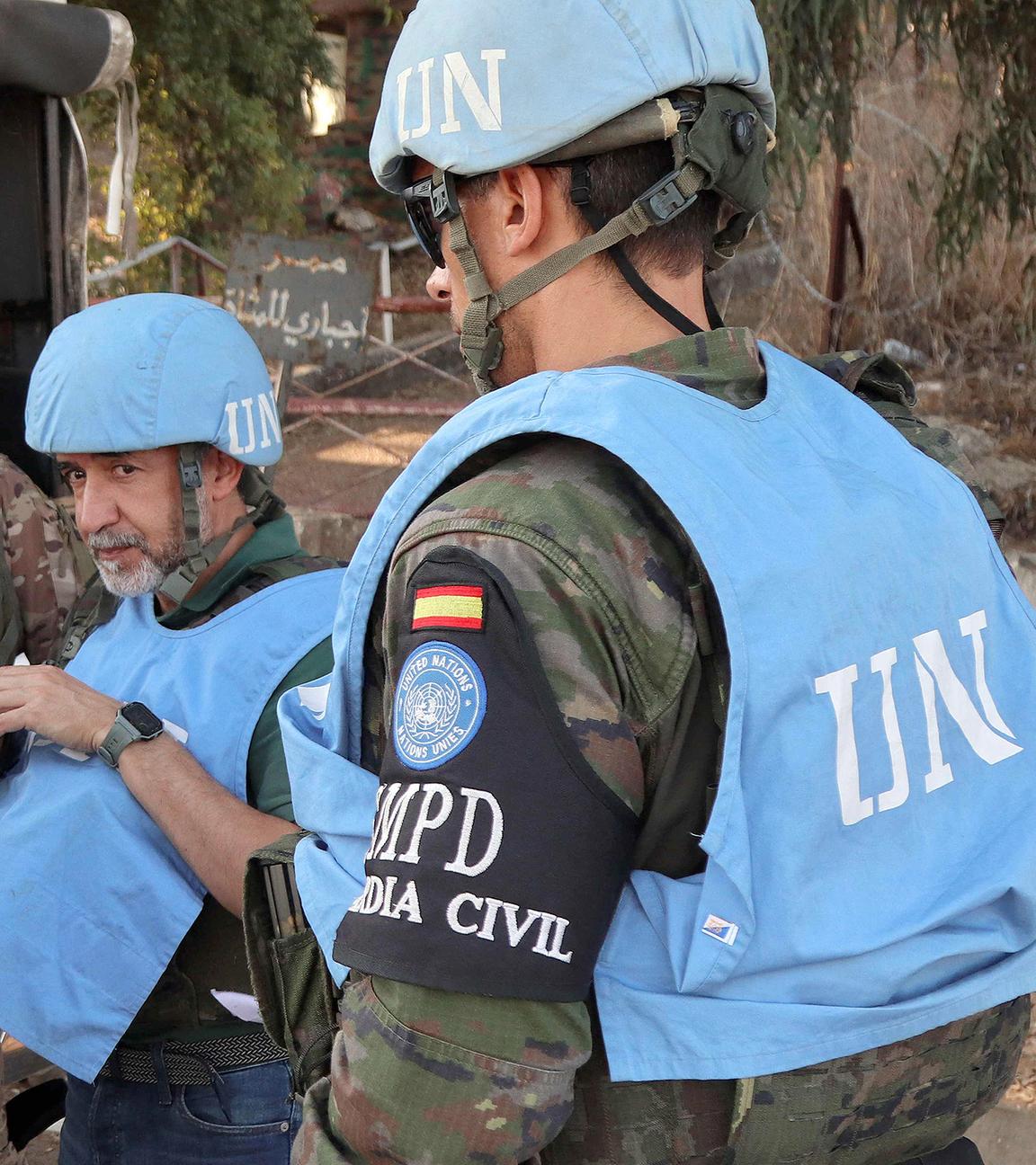 Spanische Blauhelmsoldaten der UNIFIL im Libanon