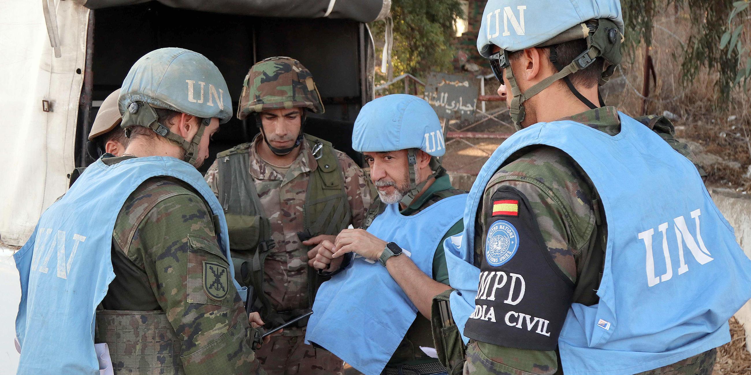 Spanische Blauhelmsoldaten der UNIFIL im Libanon