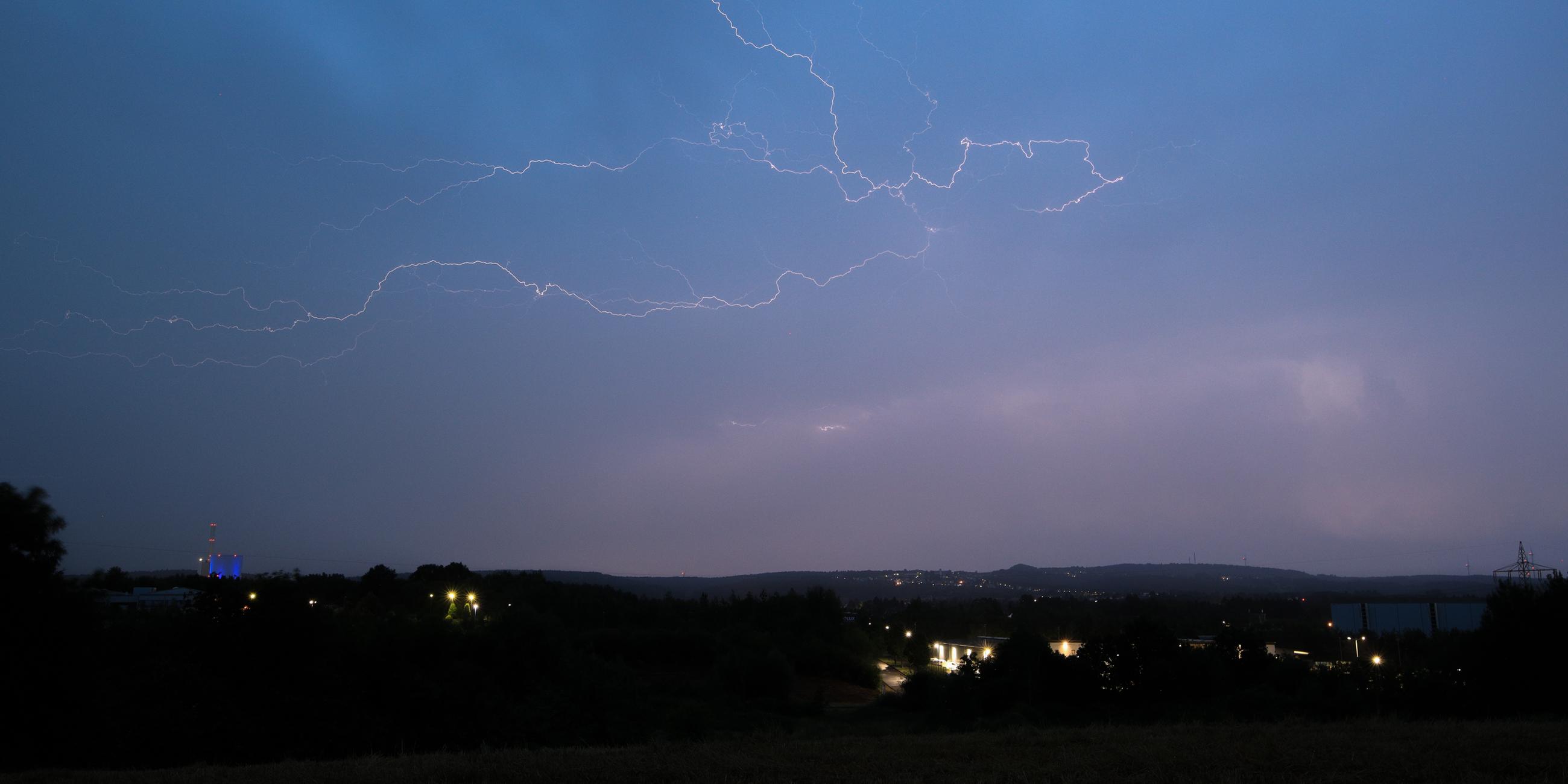 Gewitter und Stürme im Saarland am 29.06.2024.