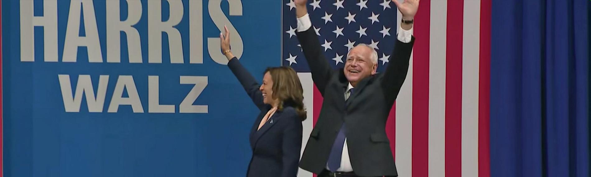 Kamala Harris und Tim Walz