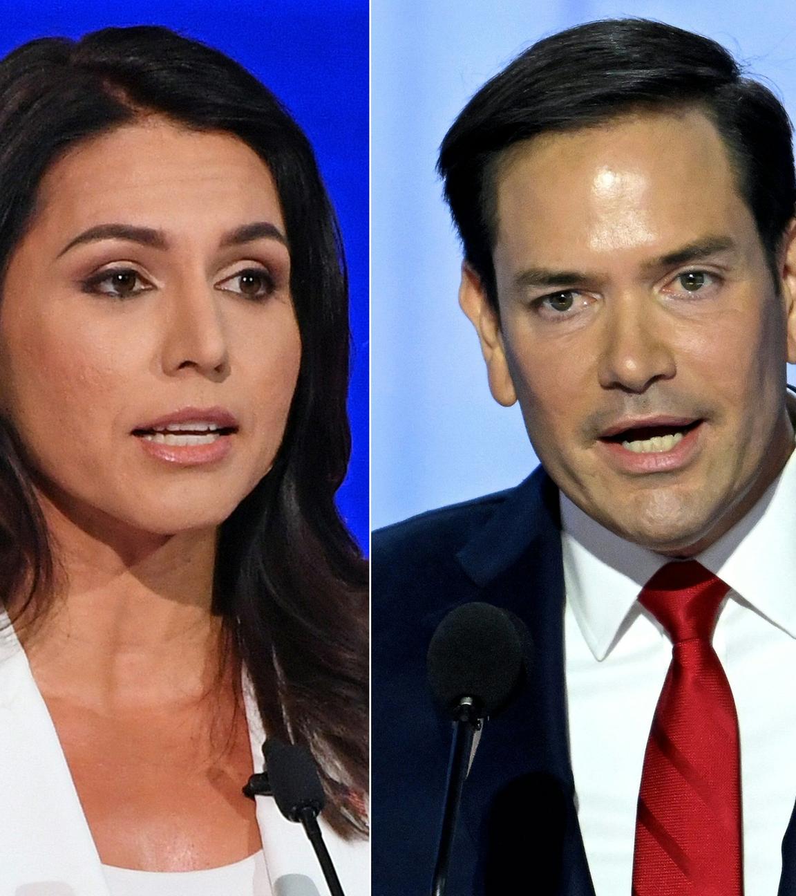 Von links nach rechts: Tulsi Gabbard, Marco Rubio und Matt Gaetz.