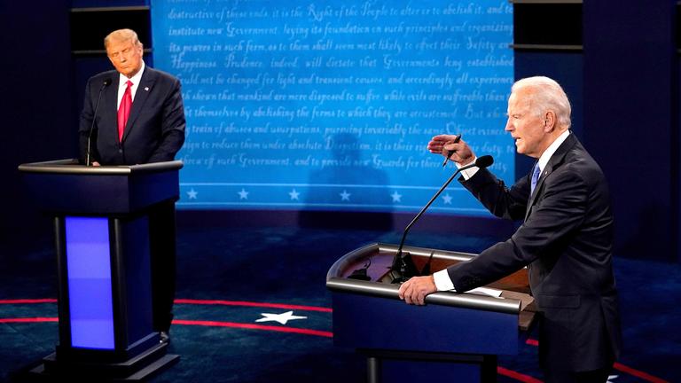 Tv Duell Trump Und Biden Debattieren Zivil Aber Hitzig Zdfheute